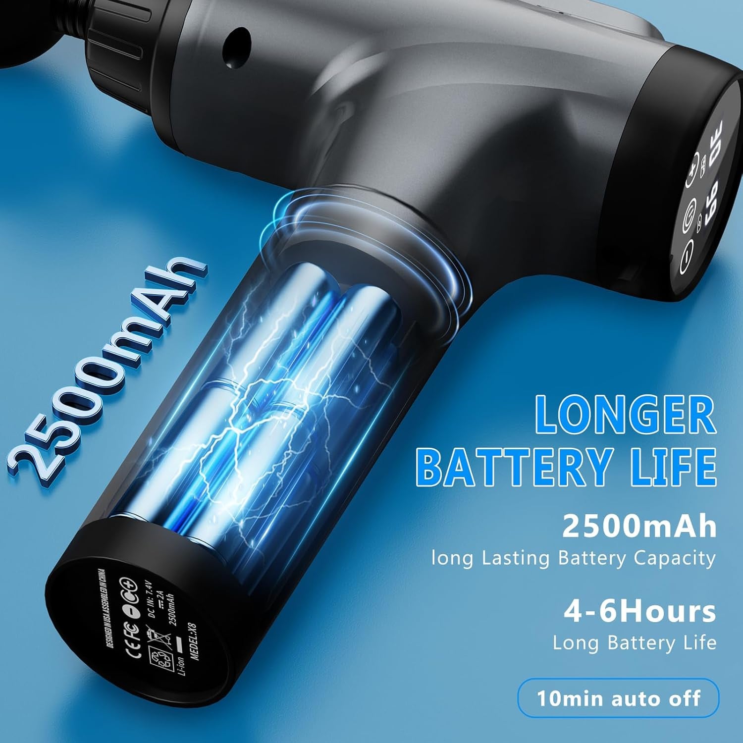 Professional Deep Tissue Massage Gun for Athletes - Handheld Electric Percussion Massager with 30 Speed Levels and 9 Attachments for Pain Relief - Ideal Father's Day Gift