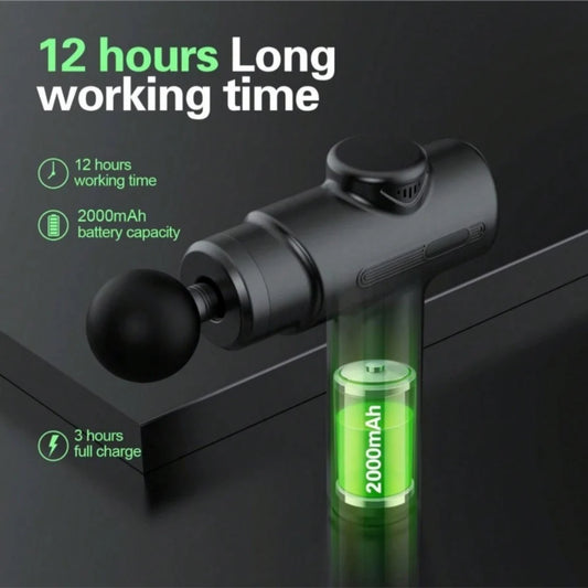 Revitalize Your Recovery: Handheld Deep Tissue Massage Gun with 8 Versatile Heads for Ultimate Muscle Relief